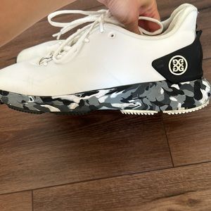 G/FORE white and camo golf shoe